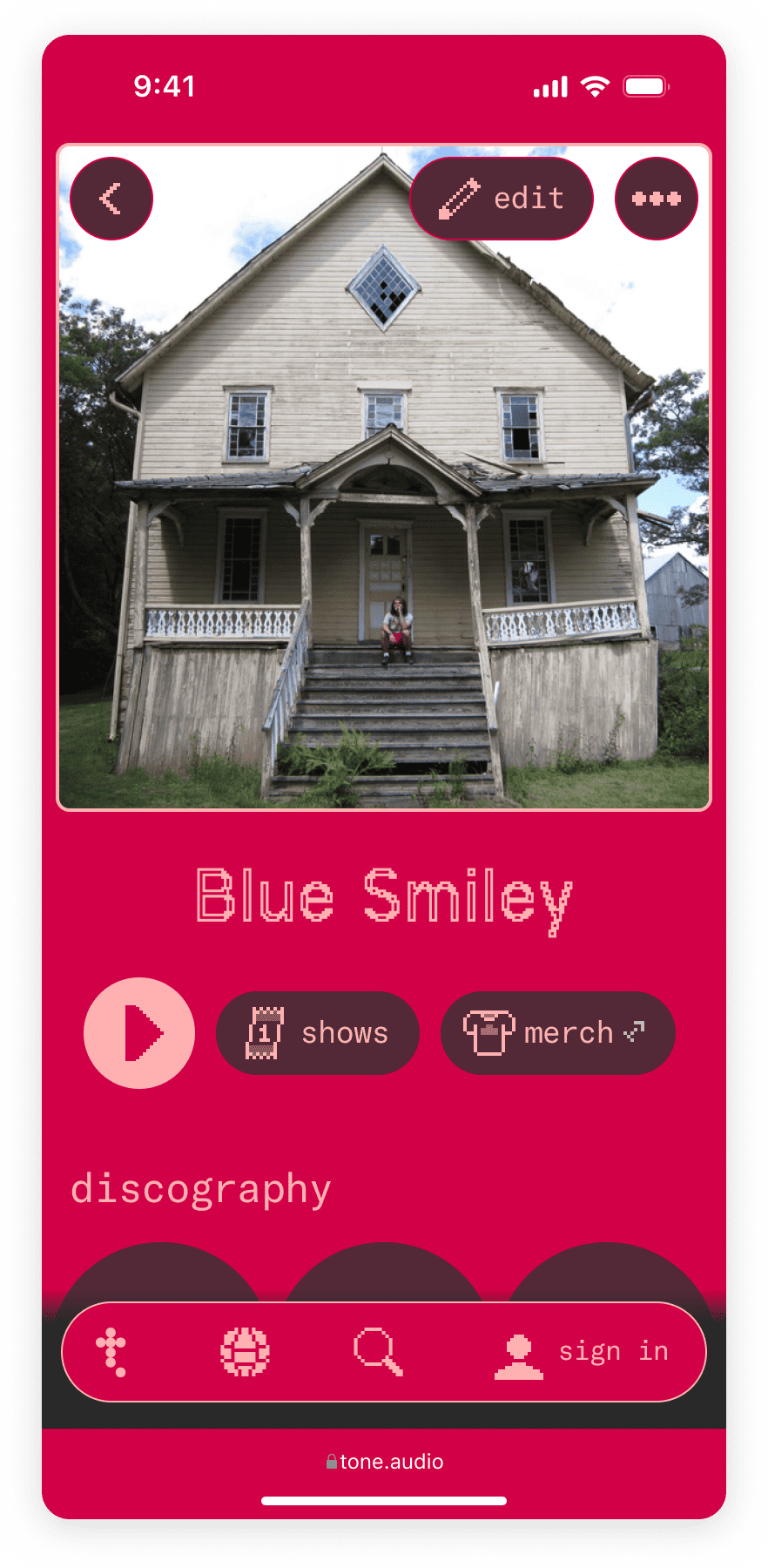 Blue Smiley on Tone